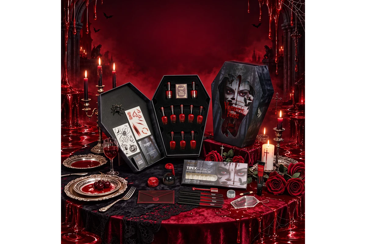 Beetles Vampiric Feast Halloween gel nail kit
